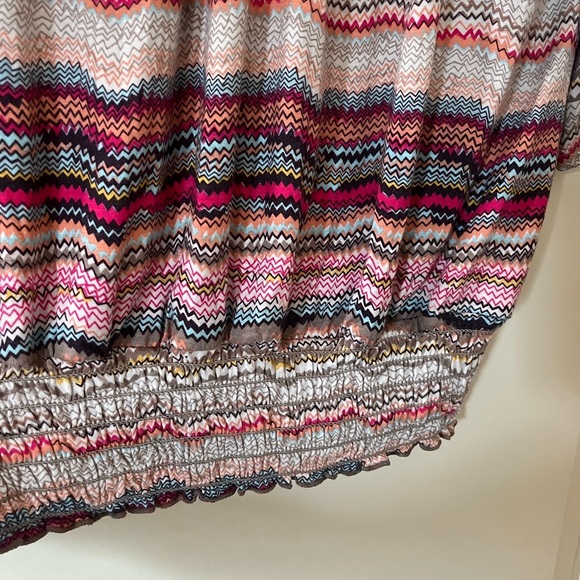 American Rag Rayon Multicolor Striped Women's Blouse Size Medium - Picture 5 of 15